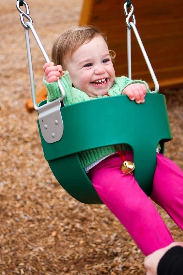 Full Bucket Toddler Swing Seat Infant Cubbyhouse Playground Blue Green Red