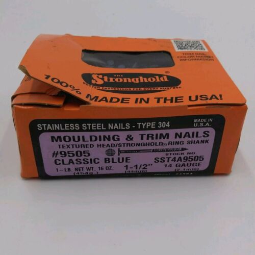 Maze Stronghold Trim Nails S.S. Vástago de anillo tipo 304 1 lb. Classic Blue 9505 - Imagen 3 de 8