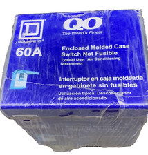 Enclosed Molded Case Switch Not Fusible 60A Square D Indoor Outdoor AC QO200TR