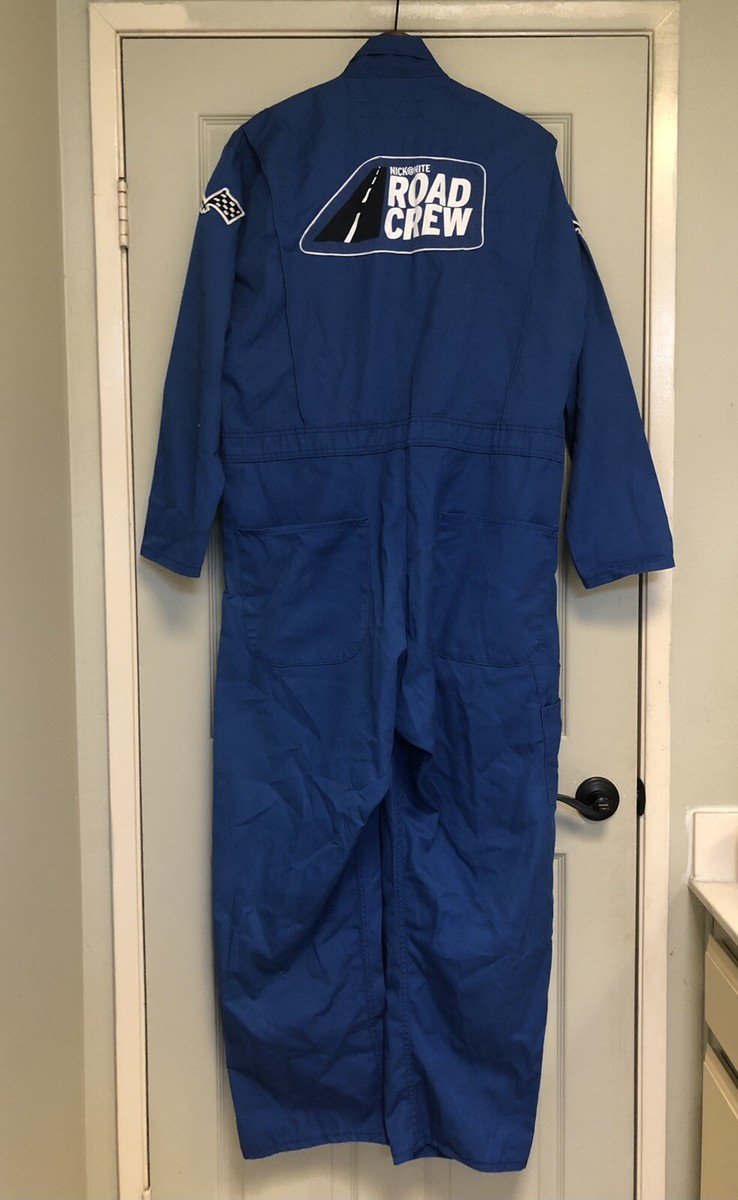 Vintage Y2K Nick@Nite Road Crew Blue Red Kap Long Sleeve Jumpsuit