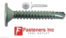 INTERCORP W108 #10-24 x 2" Self Drilling Screw Wafer Head Zinc - 2,000 BOX