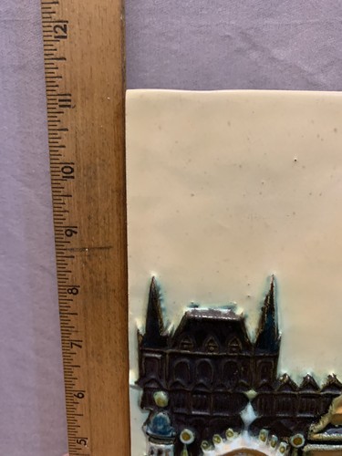 Vintage Signed 11” Italian Plaster Wall Plaque Of St. Marks Cathedral Venice - Picture 12 of 12