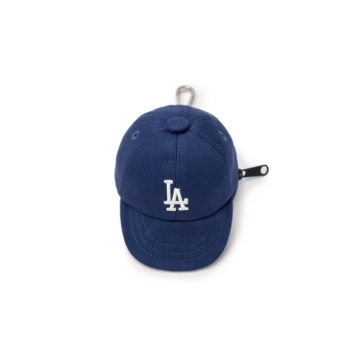 MLB KOREA Basic Ball Cap Pouch Keyring Los Angeles Dodgers, Blue - Image 3 of 4