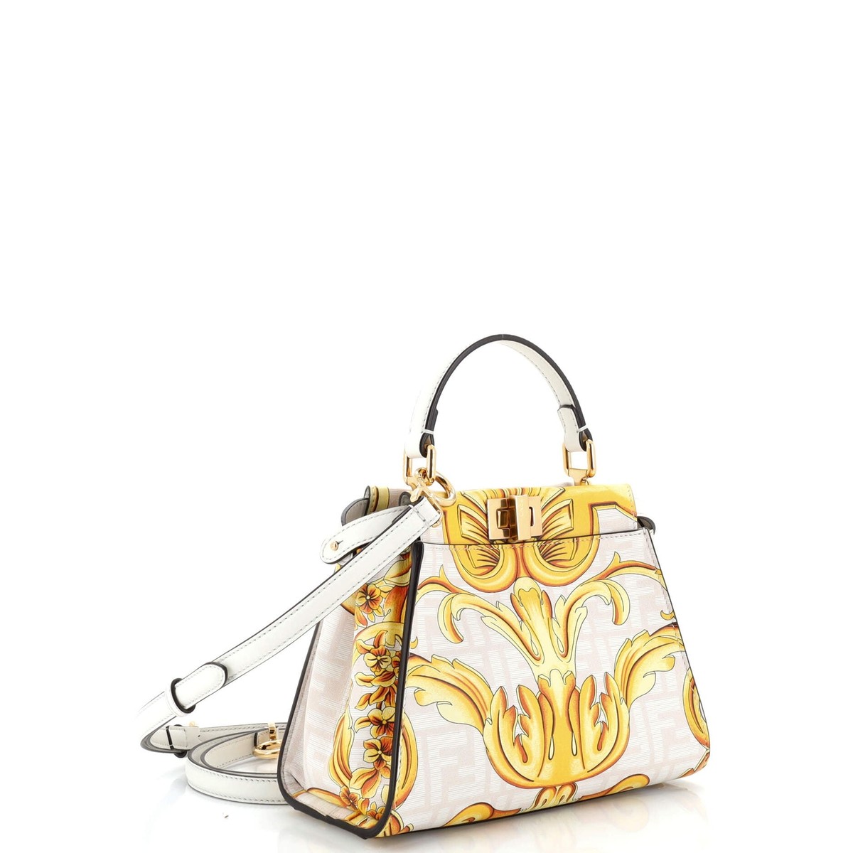 Fendi x Versace Fendace Peekaboo Bag Printed Zucca Leather