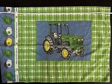 JOHN DEERE Standard Pillow Case w/ Tractor Hats Slogan 20" x 30” MADE IN USA (j)