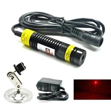 Focusable 650nm 200mW Red Dot Laser Diode Module 16x68mm 5V Adapter Holder