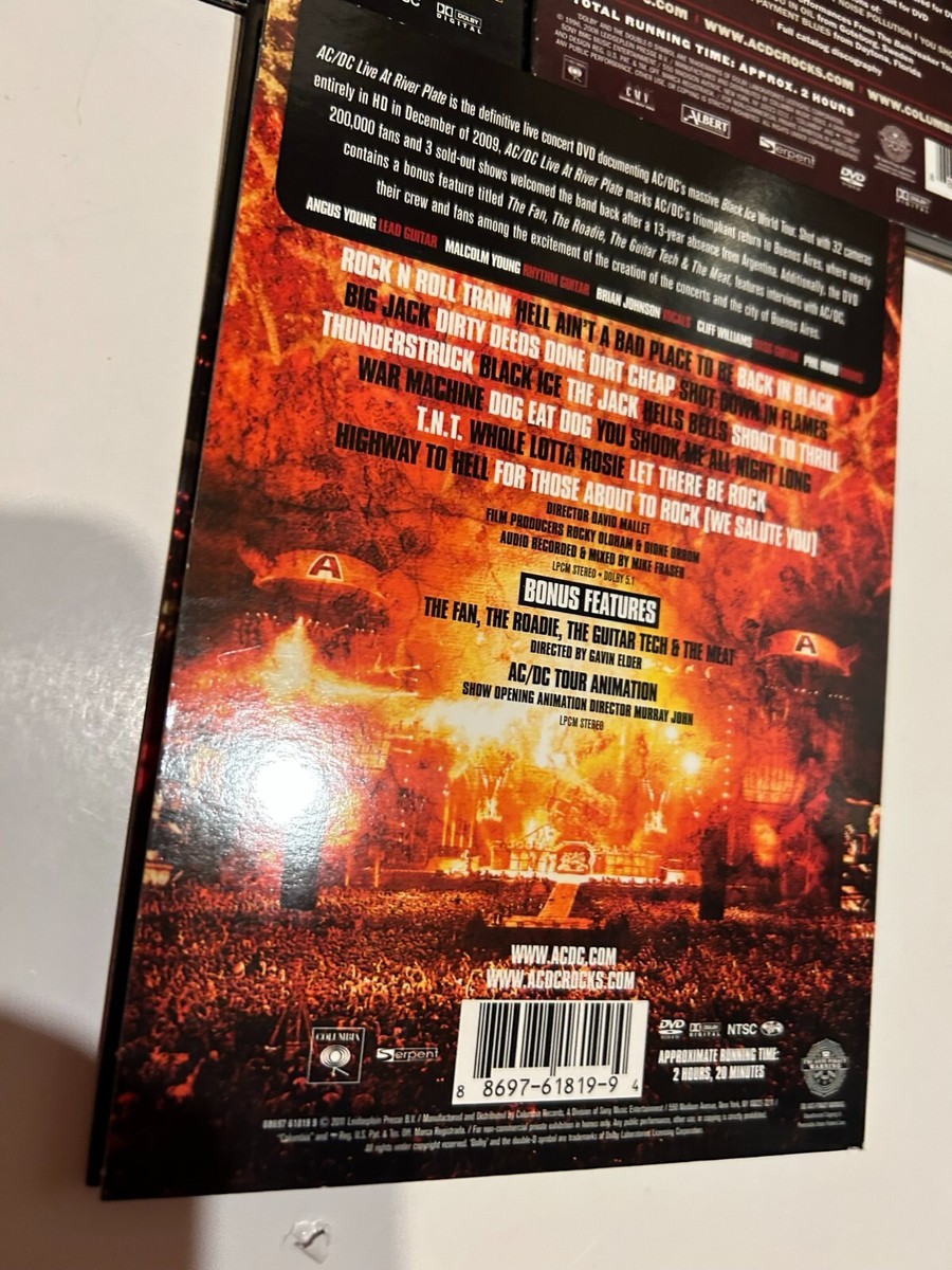 AC/DC - Live at Donington No Bull River Plate DVD lot set
