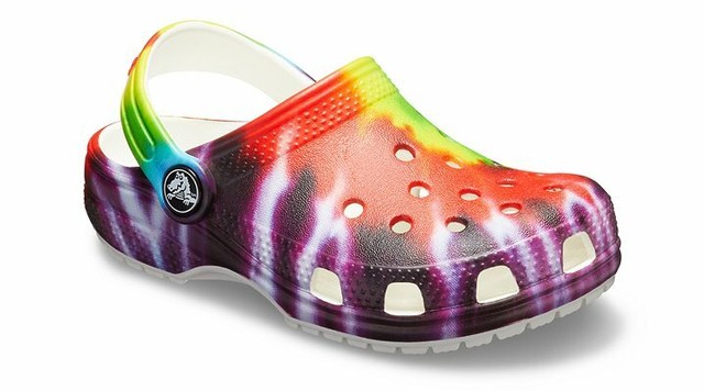 pink tie dye crocs
