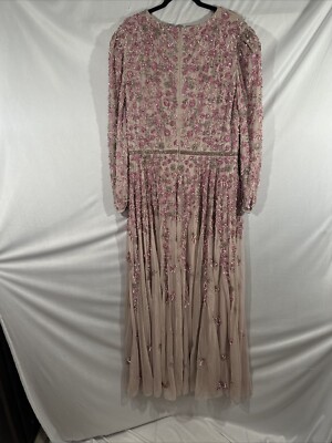 NWT Mac Duggal [ 20 ] 5497 Embellished V Neck 3/4 Sleeve A