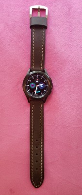 Samsung Galaxy Watch4 Classic 42mm Black WIFI + LTE w/ custom leather band