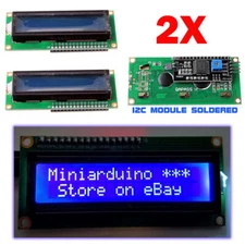 2PCS 1602 BLUE LCD HD44780 With IIC I2C Serial Interface Adapter Modules Display