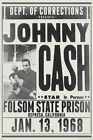 Johnny Cash Folsom Prison 24X36 Poster Iconic Concert Rock Music Walk The Line!