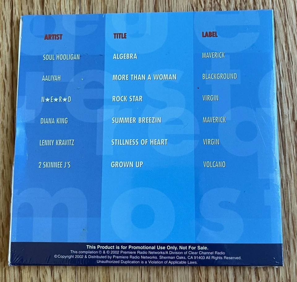 Sampler CD Lenny Kravitz Aaliyah Juicy Fruit Gum NEW 2002 Channel 955 Detroit - Image 2 of 3