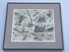 ABSTRACT DRAWING ATOMIC VINTAGE MODERNISM STEVEN GREGORY CARROLL PRISMACOLOR