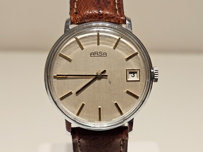 VINTAGE CLASSIC ELEGANT MEN'S SWISS MECHANICAL WATCH ''ARSA'' AUGUST RAYMOND 17 J