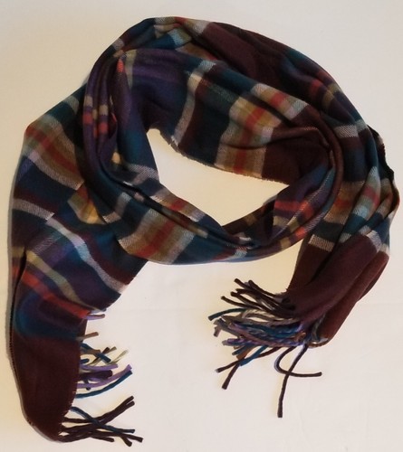 Merona Plaid Fringed Rectangular Scarf | eBay