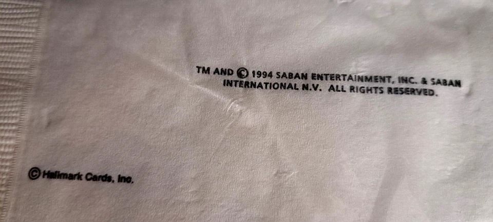 Servilletas Power Rangers Mighty Morphin 11 Fiesta de Cumpleaños 1994 Paquete Abierto LEER Foto 4 de 4