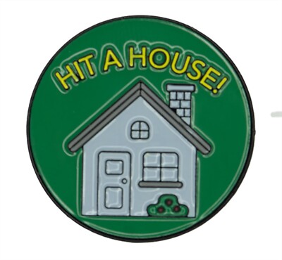 Golf Ball Marker Magnetic  Hit A House  Cool Unique Golf Gift Premium Quality