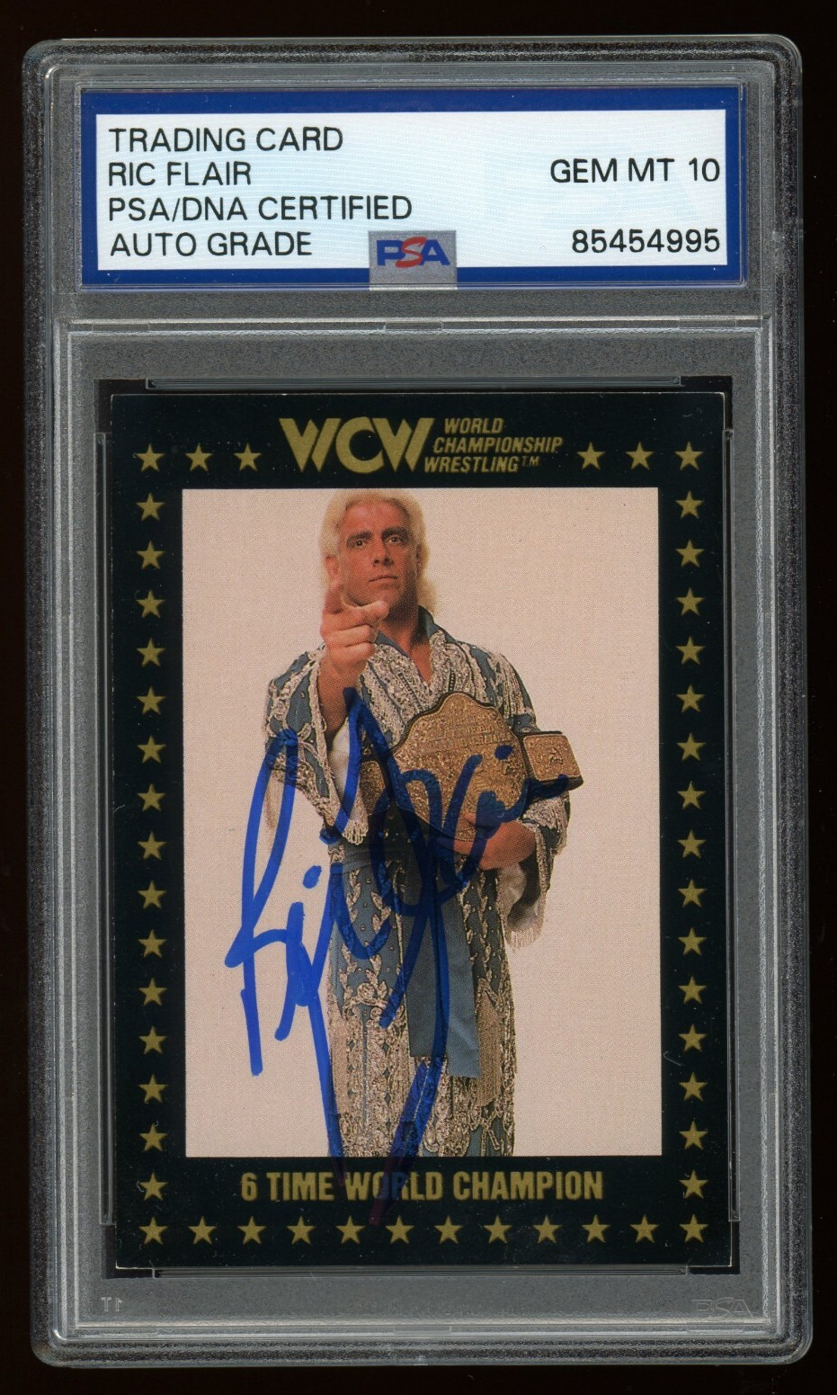 Ric Flair Signed PSA/DNA 10 Auto 1991 WCW Championship #80 Autographed Card HOF