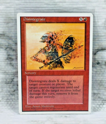 1995 MAGIC THE GATHERING (MTG) DISINTEGRATE (RED) TCG CARD (4TH EDITION)