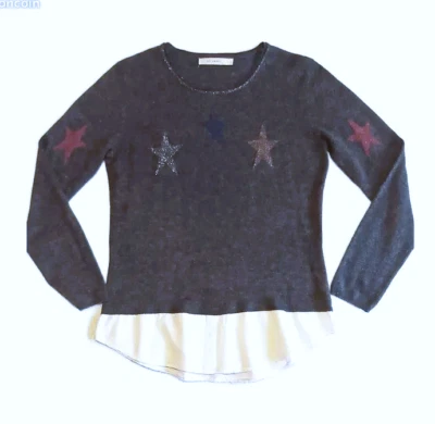 Pull gris fantaisie So Sweet /M - Photo 1/4
