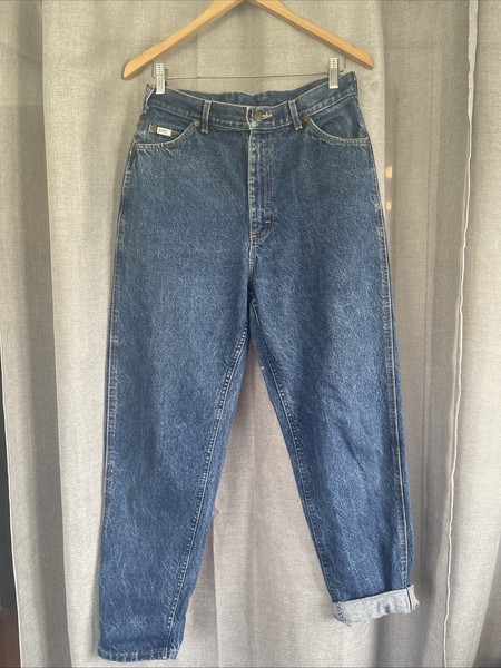 Vintage Lee Rider Mum Jeans. Made In USA. Sz 13M. Blue Mid Denim. EUC