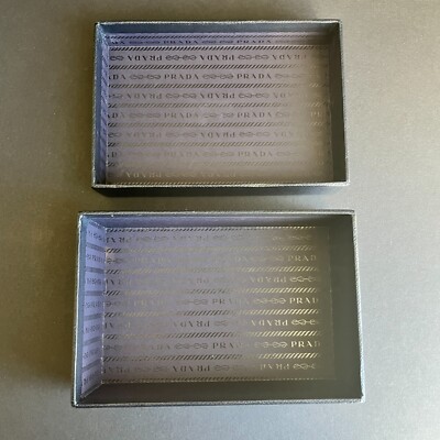 PRADA ギフトボックス ネイビー 特大 プラダ PRADA 空箱 空き箱 保存箱 ギフト用 収納 紺系 ネイビー