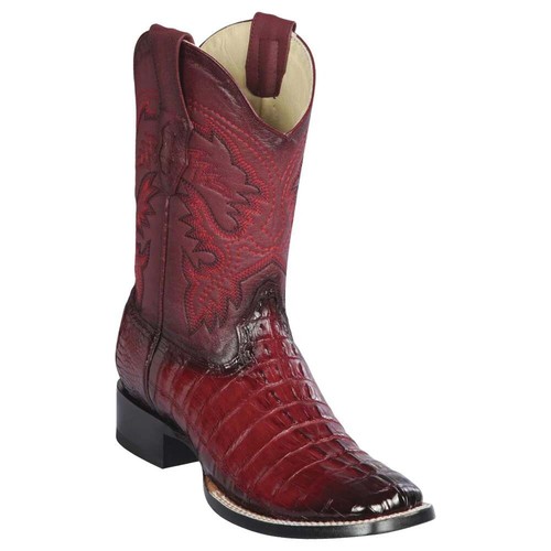 Los Altos Men's Genuine Caiman Tail Western Boots 11" Shaft Wide Square Toe EE - Picture 9 of 13