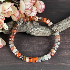 TOP Natural Agate Roung Bead Bracelet Genuine Gemstone Bracelet