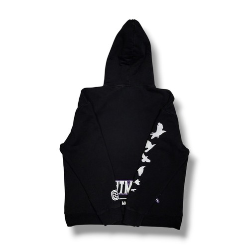 OVERTIME Nightmares Basketball Graphic Logo Black Pullover Hoodie Men’s L - Picture 8 of 19