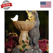 Solar Cat Statue for Garden Decor: Weatherproof Resin with Automatic Lightin...