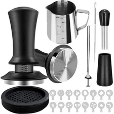 53mm Coffee Espresso Tamper Set, 22PCS Espresso Machine Accessories with Espr...