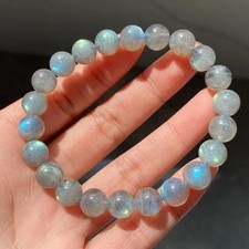 9mm Genuine Natural Labradorite Strong Color Light Beads Bracelet AAA 2020