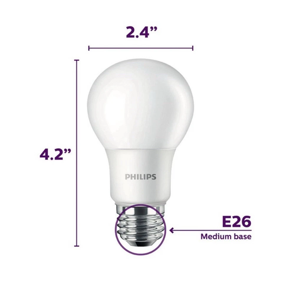 Philips 75W Equivalent LED Soft White Light Bulbs 1000 Lumens (8-Pack) - Image 2 of 2