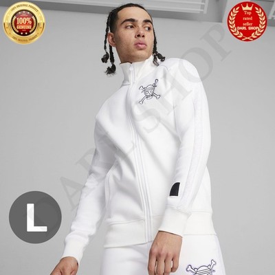 PUMA x ONE PIECE Men T7 Track Jacket Size L White Full Zip JAPAN