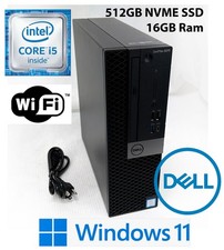 Dell Optiplex 5070 i5-9500, 16GB, 512GB NVMe, SFF PC Computer, Win 11 Pro +WiFi