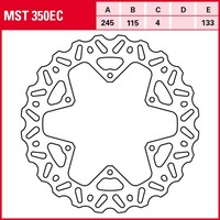 TRW Bremsscheibe MST350EC | FüR Yamaha WR F 250 2019 CG36W Hinten / Rear