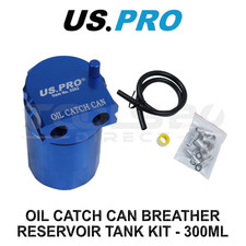 US PRO Tools 300ml Universal Oil Catch Can Breather Reservoir Tank Kit Blue 5262