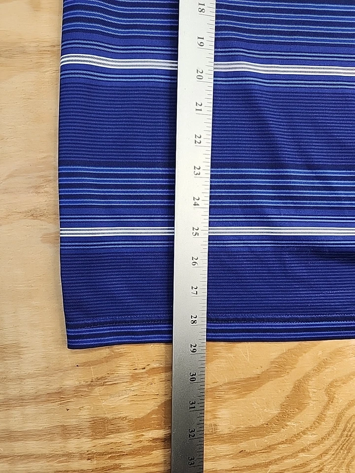 Ben Hogan Blue Striped Golf Polo Shirt Mens Large Lightweight Polyester - Image 4 of 4