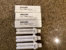 Philips CFL Fluorescent PLC 15mm/22W/27 Bulb Brand New Qty 3