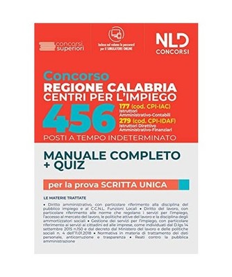 Concorso Regione Calabria Centri per l'impiego. 456 posti a tempo indeterminato.