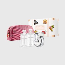 BVLGARI Omnia Crystalline 2.2OZ Eau de Toilette 2.5 oz Lotion  Shower Gel POUCH