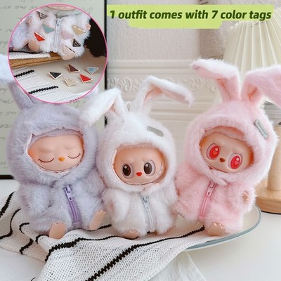 (No Doll)Doll Clothes Outfit+7 Color Tags For POP MART LABUBU The Monsters Plush
