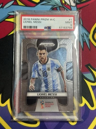 2018 Panini Prizm World Cup Soccer #1 Lionel Messi Argentina PSA 9 MINT