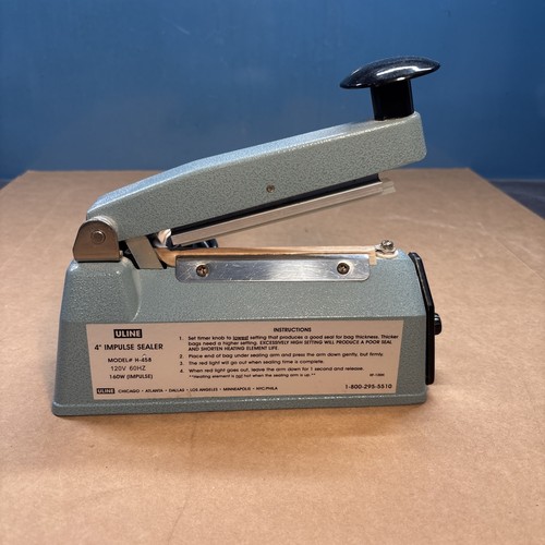 4" Impulse Sealer H-458 Uline Poly Bag Sealer