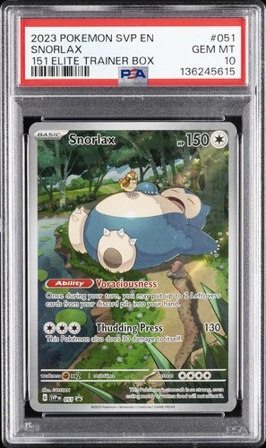 2023 POKEMON SVP EN-SV BLACK STAR PROMO 151 ELITE TRAINER BOX SNORLAX PSA 10