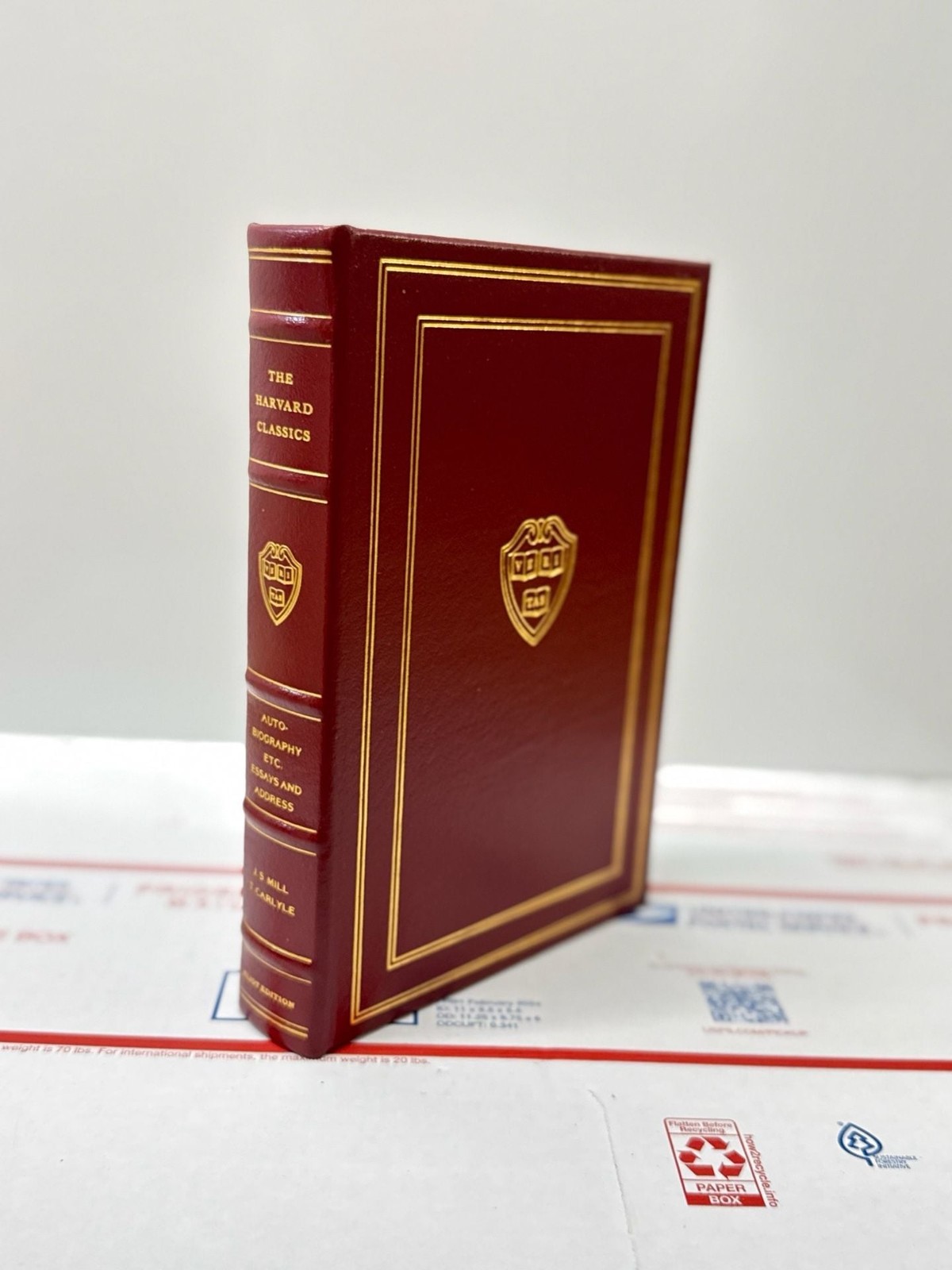 Easton Press The Harvard Classics: J.S. Mill Autobiography & Carlyle Essays (Eli