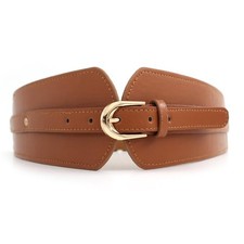 Adjustable Women Leather PU Elastic Stretchy Corset Cinch Belt Cinch Belt Fas...