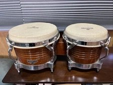 Groove Percussion Bongo Drum Set Two Hand Drums Instrument