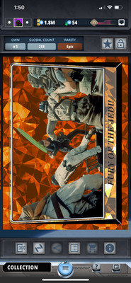 DIGITAL Star Wars Card Trader Chrome Sapphire ROTJ Fury of the Jedi Orange 288cc